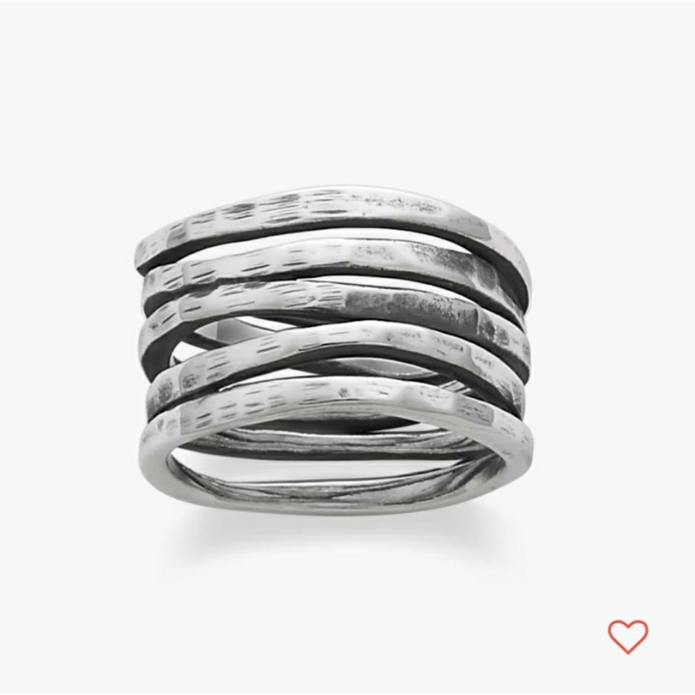 James Avery Stacked Hammered Ring